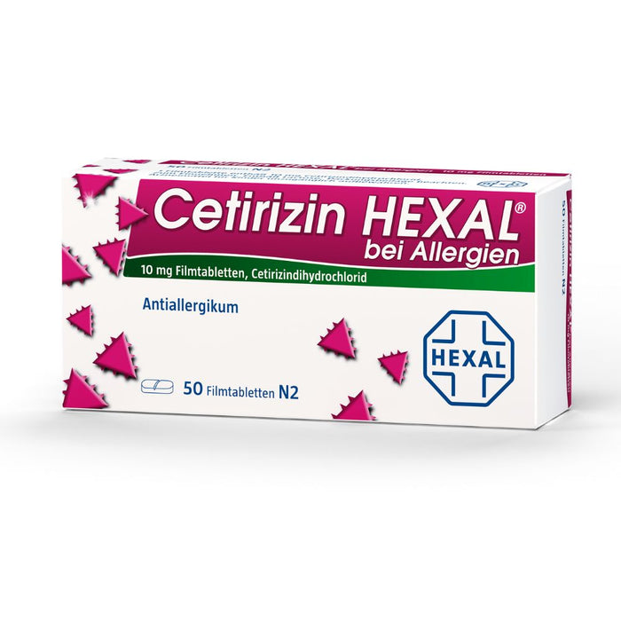 Cetirizin HEXAL Tabletten bei Allergien, 50 pcs. Tablets