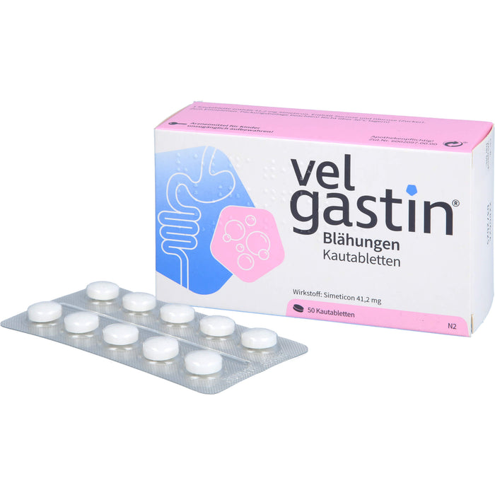 Velgastin Kautabletten bei Blähungen, 50 pcs. 