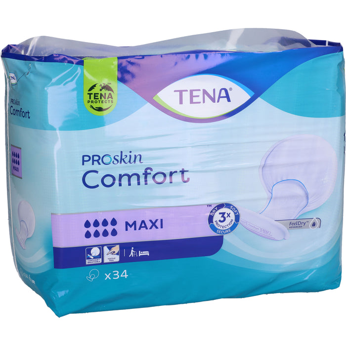 TENA PROSkin Comfort Maxi Vorlagen bei schwerer bis sehr schwerer Harninkontinenz, 68 pcs. Insoles