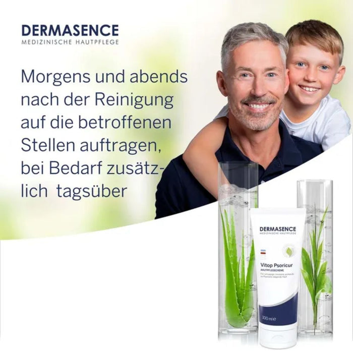 DERMASENCE Vitop Psoric Akutpflegecreme für schuppige, trockene, juckende zu Psoriasis neigende Haut, 100 ml Crème