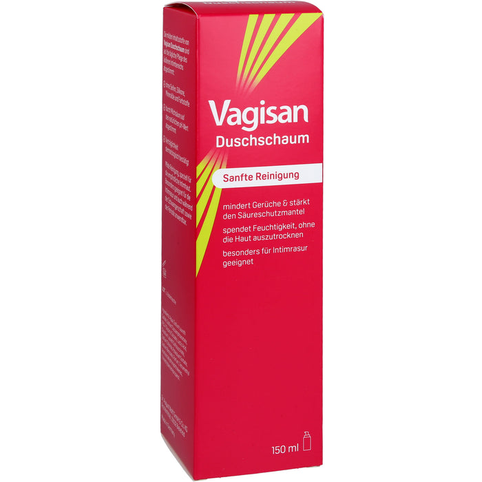 Vagisan Duschschaum zur sanften Reinigung des äußeren Intimbereichs, 150 ml Schaum