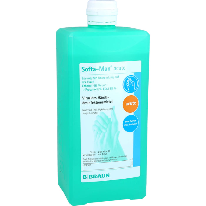 Softa-Man acute viruzides Hände-Desinfektionsmittel Lösung, 1000 ml Lösung