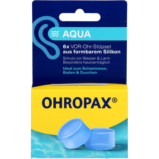 OHROPAX Aqua Ohrstöpsel aus Silicon, 6 St. Ohrstöpsel