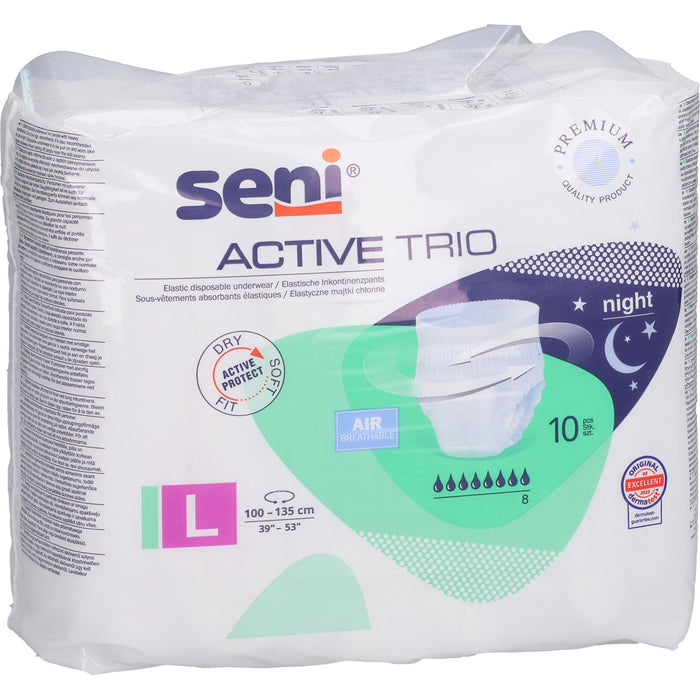 Seni Active Trio elastische Inkontinenzpants Gr.L, 10 pcs. Pants