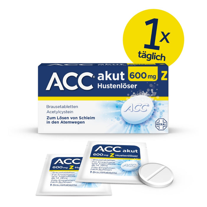 ACC akut 600 mg Z Hustenlöser Brausetabletten, 10 pcs. Tablets