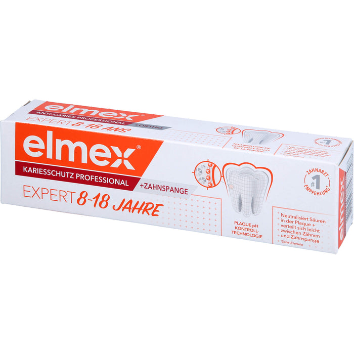 Elmex Kariesschutz Professional Zahnspangen Zahnpasta 8 - 18 Jahre, 75 ml Toothpaste