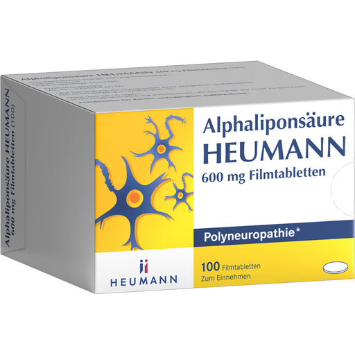 HEUMANN Alphaliponsäure 600 mg Filmtabletten bei Polyneuropathie, 100 St. Tabletten