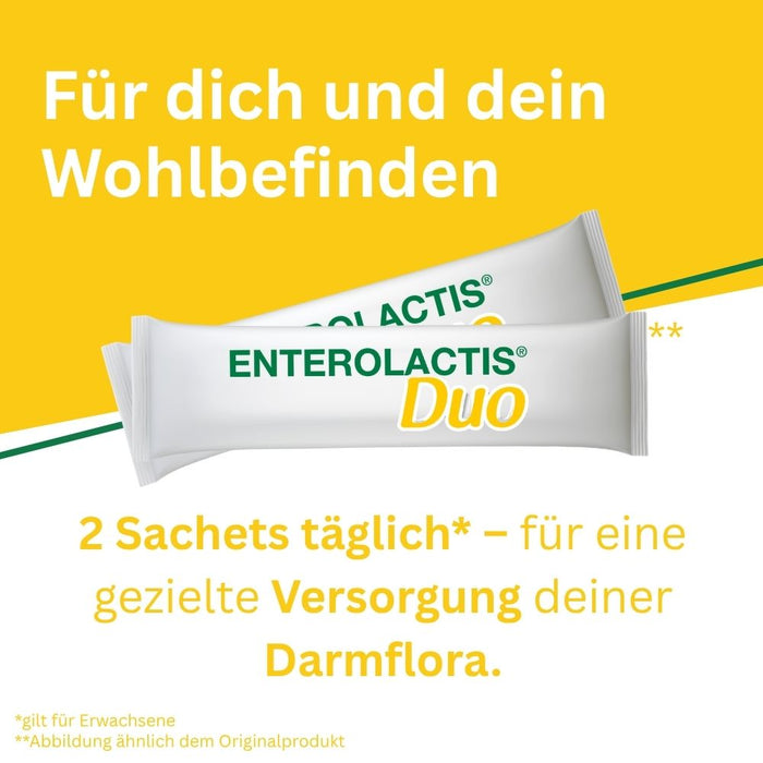 Enterolactis Duo - natürliche Versorgung der Darmflora und des Darmmikrobioms mit L. Casei DG & Inulin - laktosefrei & glutenfrei, 10 pcs. Sachets