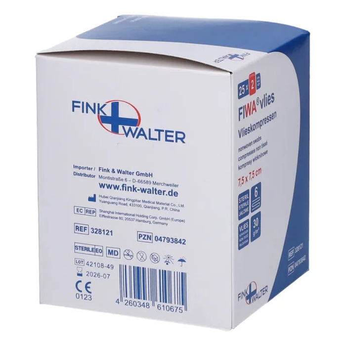 FIWA Vlieskompressen 7,5  x 7,5 cm steril, 50 pc Compresses