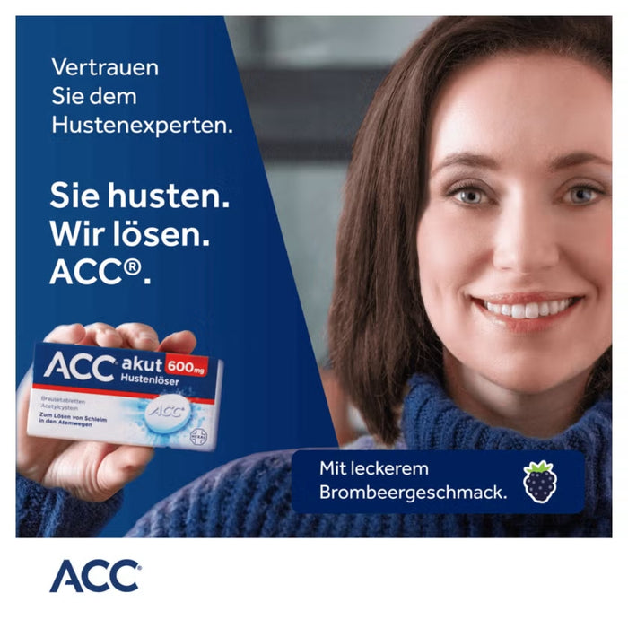ACC akut 600 mg Hustenlöser Brausetabletten, 20 pcs. Tablets