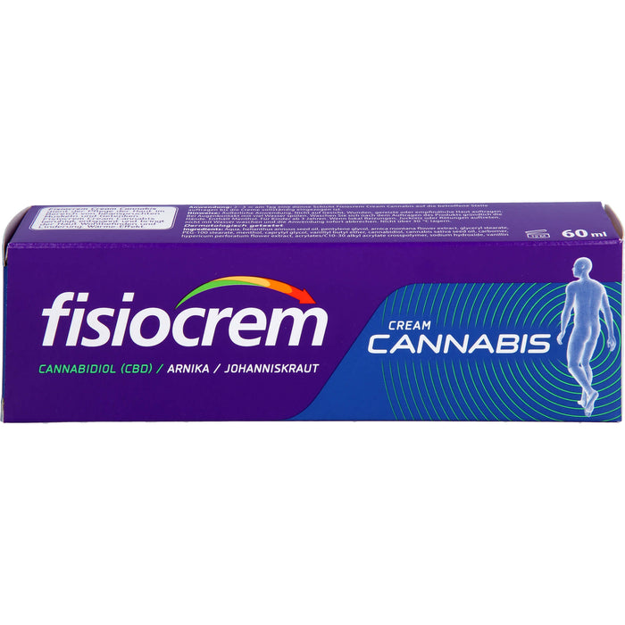 Fisiocrem Cream Cannabis beruhigt, entspannt und bringt der Haut Wohlbefinden und Linderung, 60 ml Creme