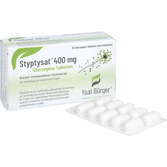 Styptysat 400 mg Tabletten zur Verminderung starker Menstruationsblutungen bei Frauen, 30 pc Tablettes