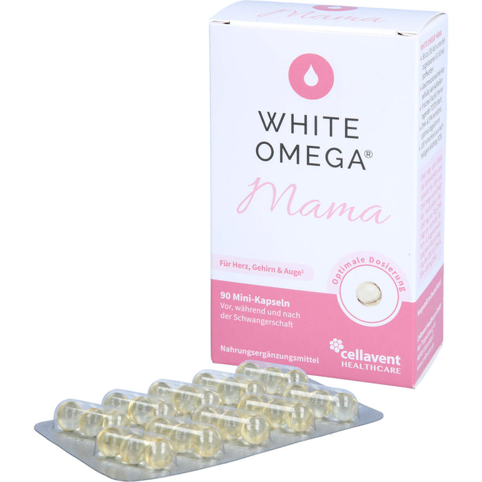 White Omega Mama Mini-Kapseln für Herz, Gehirn und Auge, 90 pc Capsules