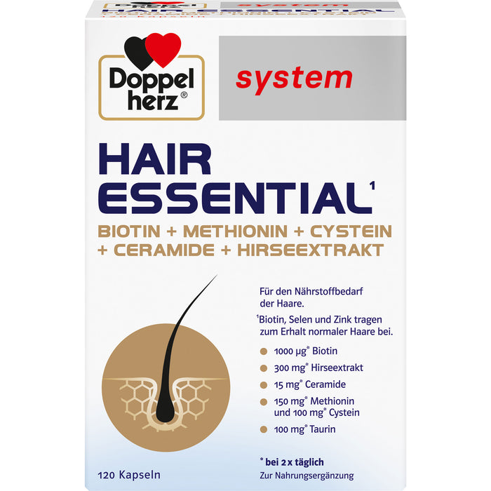 Doppelherz system Hair Essential Kapseln für den Nährstoffbedarf der Haare, 120 St. Kapseln