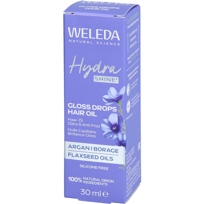 WELEDA Hydra Shine Gloss Drops Haar-Öl für Glanz und Geschmeidigkeit, 30 ml Huile
