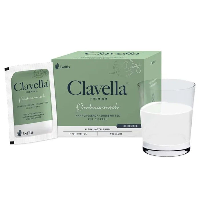 Clavella Premium Beutel bei Kinderwunsch für die Frau, 60 pc Sachets