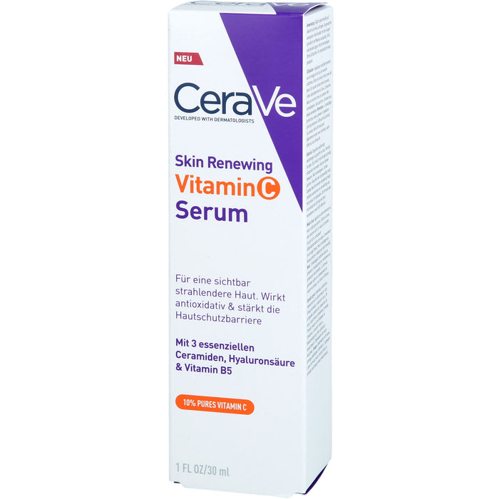 CeraVe Skin Renewing Vitamin C Serum für eine strahlendere Haut, 30 ml Gel