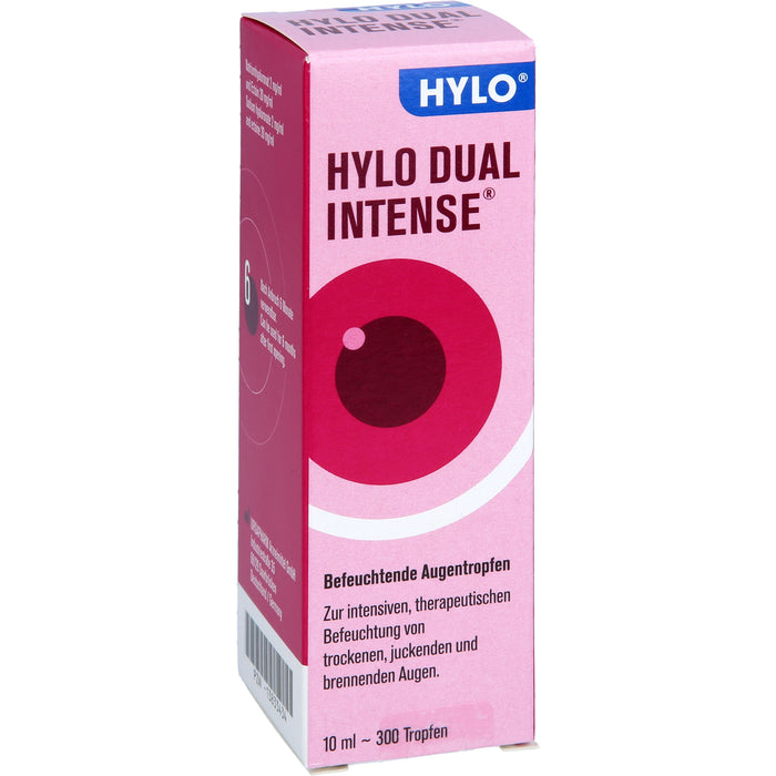 HYLO DUAL intense befeuchtende Augentropfen bei trockenen, juckenden und brennenden Augen, 10 ml Solution
