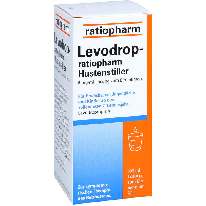 Levodrop-ratiopharm Hustenstiller hilft schnell gegen Reizhusten, 100 ml Solution