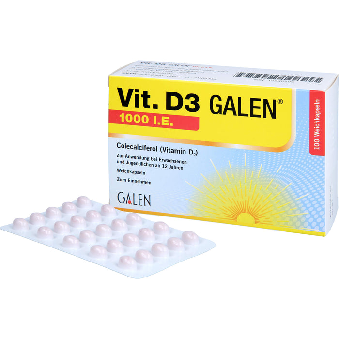 VIT. D3 Galen 1000 I.E. Weichkapseln, 100 St. Kapseln