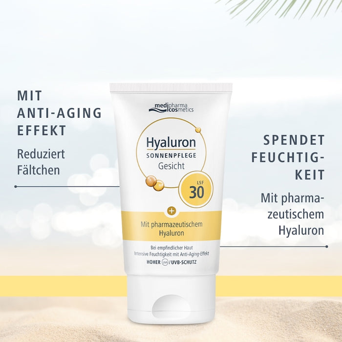 Medipharma Cosmetics Hyaluron Sonnenpflege Gesicht LSF 30, 50 ml Crème