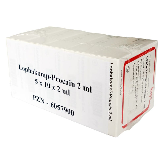Lophakomp-Procain 2 ml Injektionslösung Neuraltherapeutikum, 50 pc Ampoules