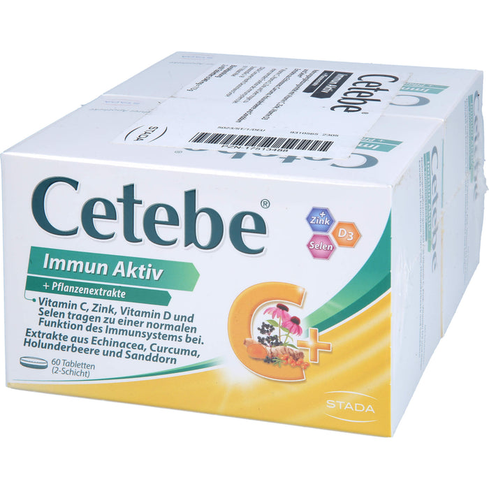 Cetebe Immun Aktiv Tabletten zur Unterstützung des Immunsystems, 120 pc Tablettes