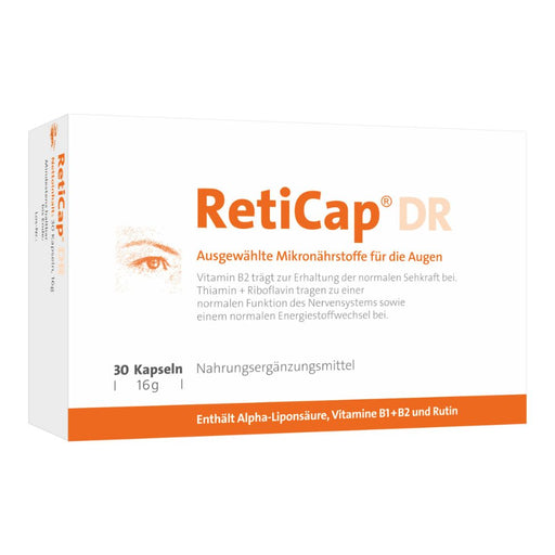 RetiCap DR, zum Diätmanagement von durch Diabetes verursachten Netzhautstörungen, 30 St. Kapseln