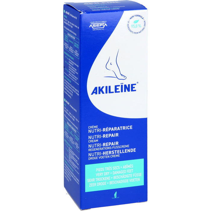 AKILEINE Nutri-Repair Regenerations-Fußcreme für sehr trockene Haut, 100 ml Creme