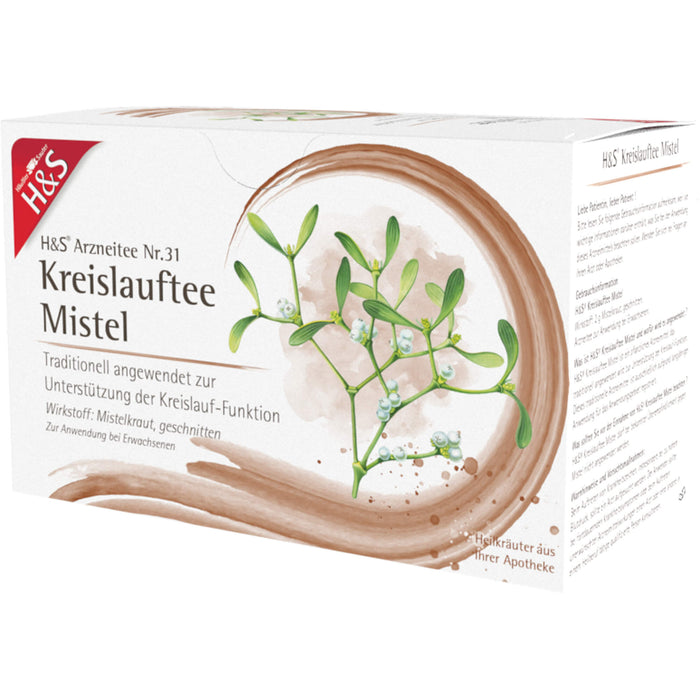 H&S Kreislauftee Mistel, 20 pc Sac filtrant