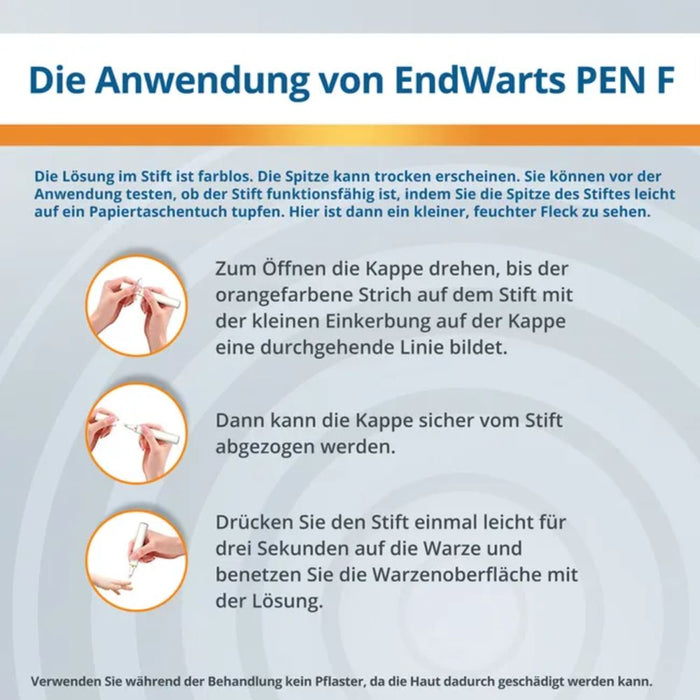 EndWarts PEN F Warzenbehandlung für Hände und Füße, 3 ml Lösung