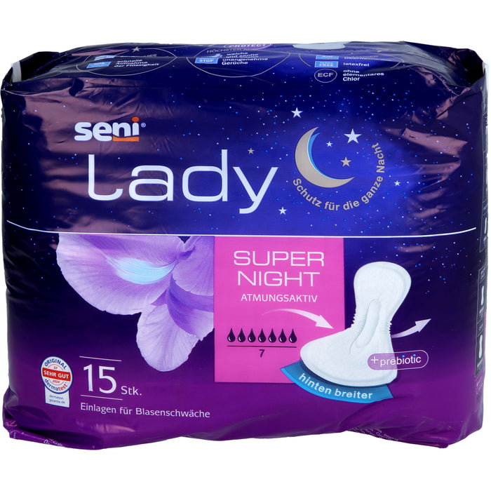 Seni Lady Super Night Inkontinenzeinlagen, 15 St. Einlagen