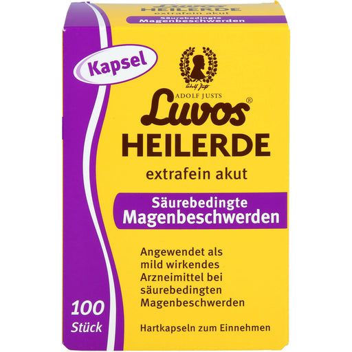 Luvos Heilerde extrafein akut Hartkapseln bei säurebedingten Magenbeschwerden, 100 St. Kapseln