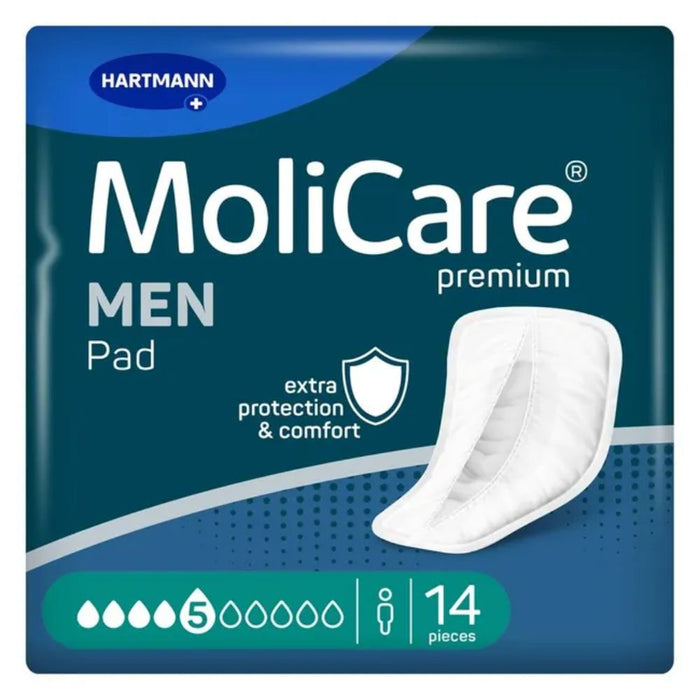 MoliCare Premium Men Pad 5 Tropfen bei mittlerer Blasenschwäche, 14 St. Einlagen