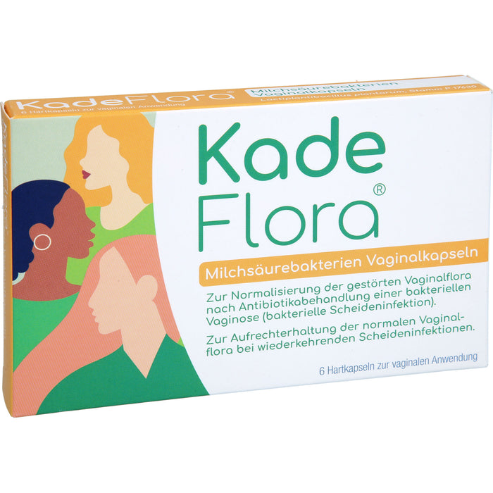 KadeFlora Milchsäurebakterien Vaginalkapseln zum Aufbau und Erhalt der Vaginalflora, 6 pc Capsules