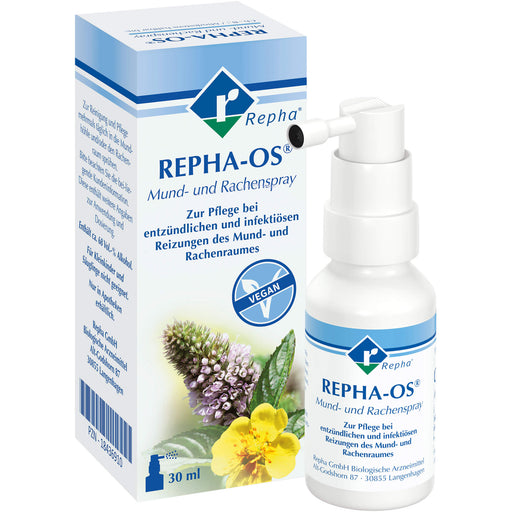 REPHA-OS Mund- und Rachenspray bei entzündlichen und infektiösen Reizungen des Mund- und Rachenraumes, 30 ml Lösung