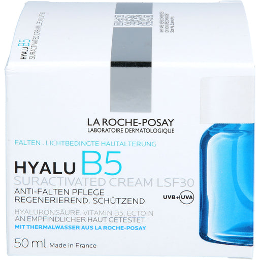 La Roche-Posay Hyalu B5 Suractivated Cream LSF 30 Anti-Falten-Pflege, regenerierend, schützend Nachfüllpack, 50 ml Creme