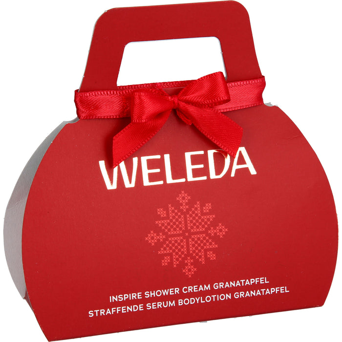 WELEDA Mini Geschenkset Granatapfel mit Inspire Shower Cream Granatapfel  und straffender Serum Bodylotion, 40 ml Crème