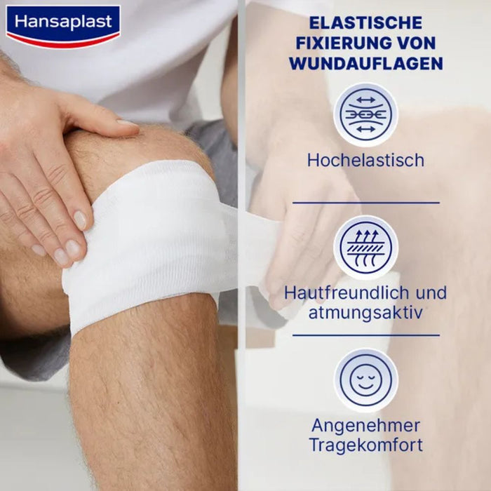 Hansaplast elastische Fixierbinde gekreppt 4 m x 8 cm, 1 pcs. dressing