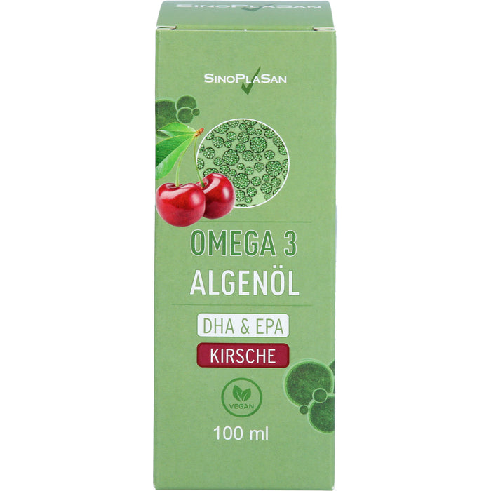 SinoPlaSan Omega 3 Algenöl DHA + EPA Lösung Kirsche, 100 ml Tropfen