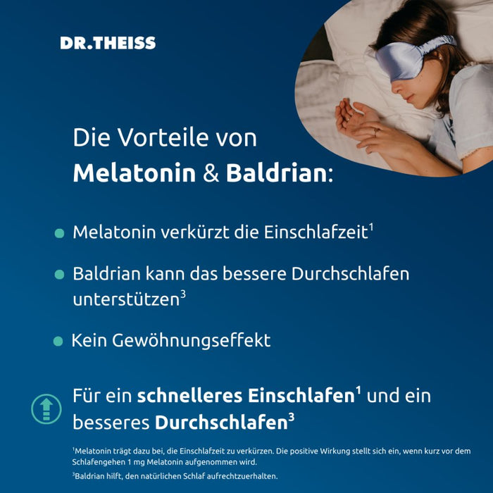 Dr. Theiss Melatonin + Magnesium Schlaf-Komplex Pulver, 30 St. Beutel