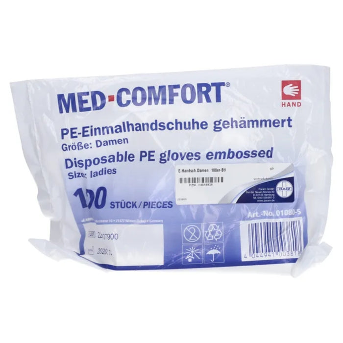 PARAM PE Einmalhandschuhe Damen, 100 St. Handschuhe