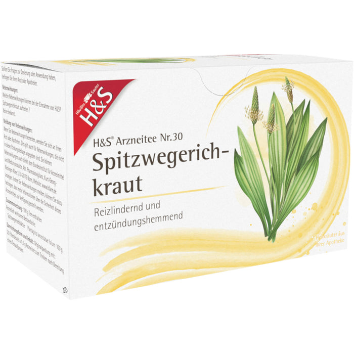 H&S Spitzwegerichkraut Nr. 30 reizlindernd und entzünungshemmend, 20 pcs. Filter bag
