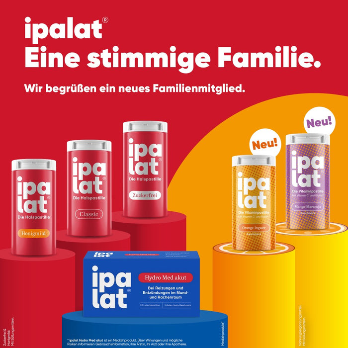 ipalat Vitaminpastillen Mango-Maracuja: Für Abwehrkräfte und Schleimhäute, 40 St. Pastillen