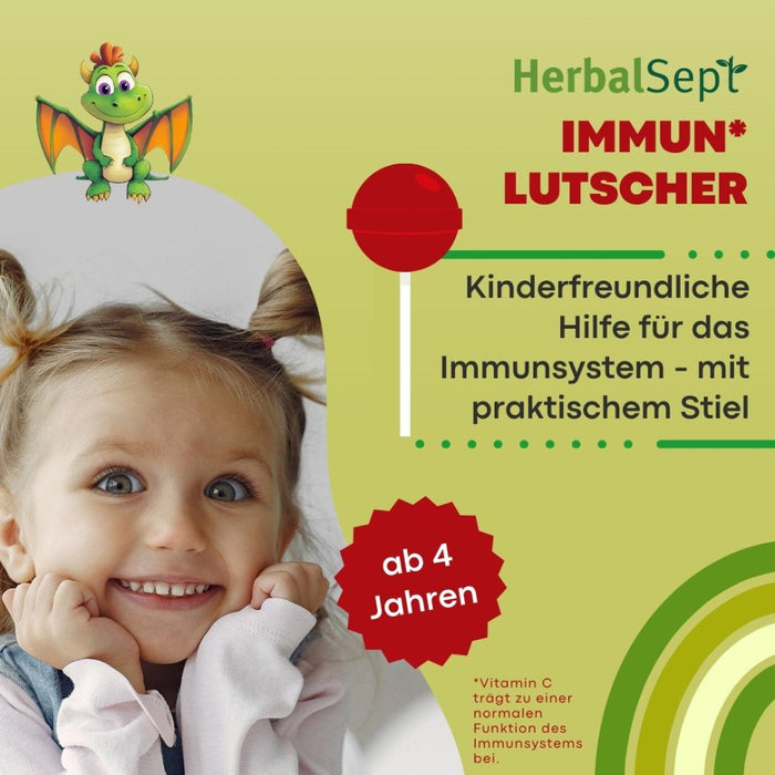 DR.THEISS HerbalSept Immun Lutscher Kids, 6 St., 6 pc Lollipop