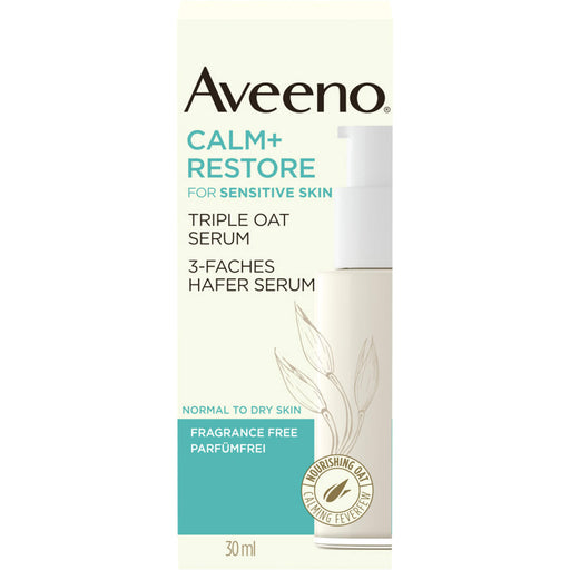 Aveeno Calm+Restore 3-faches Hafer Serum für normale & empfindliche Haut, 30 ml Lösung