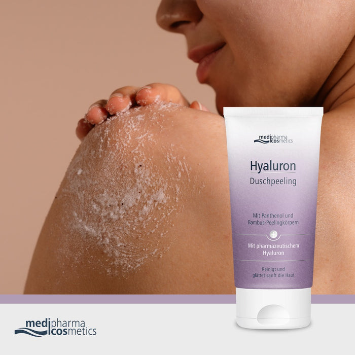 Medipharma Cosmetics Hyaluron Duschpeeling reinigt und glättet die Haut, 150 ml exfoliation