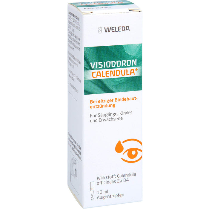 WELEDA Visiodoron Calendula Augentropfen bei eitriger Bindehautentzündung, 10 ml Solution