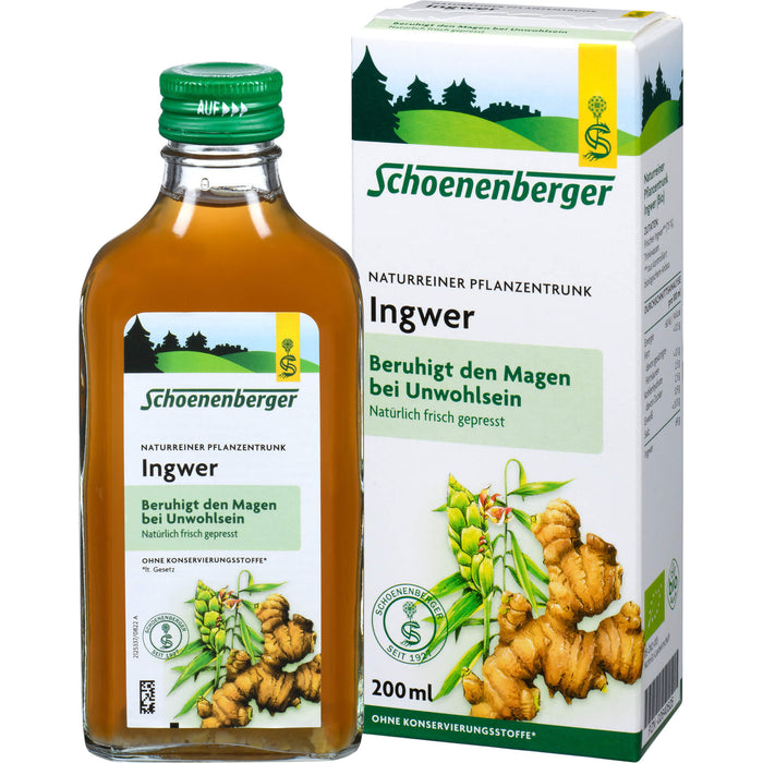 Schoenenberger Ingwer naturreiner Pflanzentrunk, 200 ml Solution