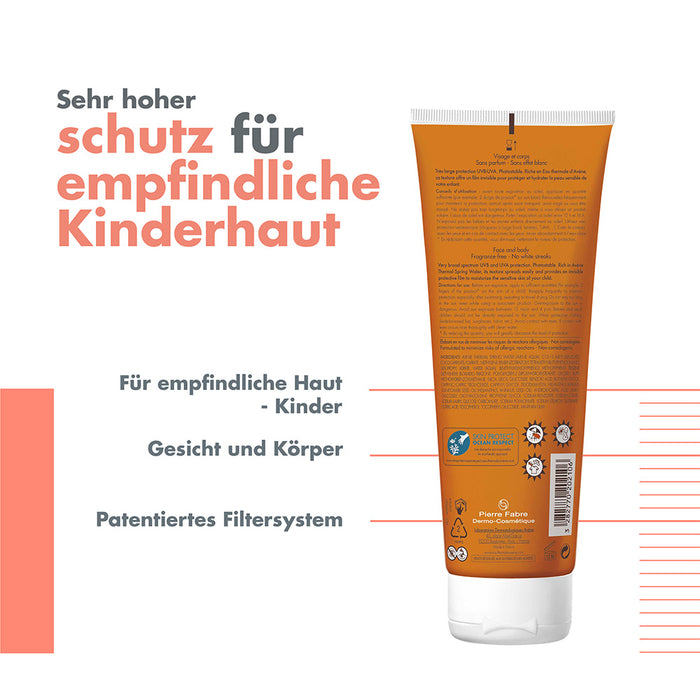 Avène Kinder-Sonnenmilch SPF 50+, 250 ml Cream